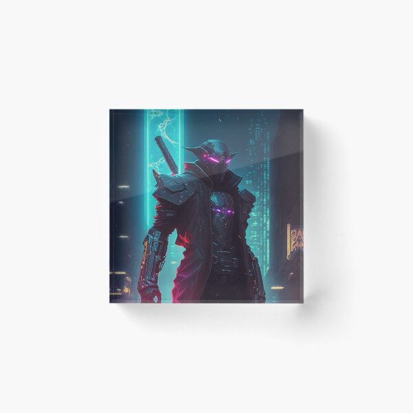 Item preview, Cyberpunk Crusader Neon designed and sold by aiko-art.