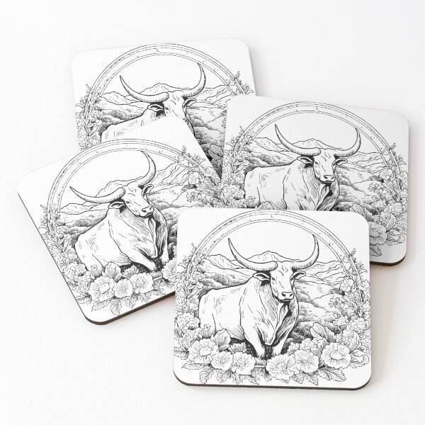 Item preview, Taurus Zodiac Sign Line Drawing designed and sold by GeoSketchWear.