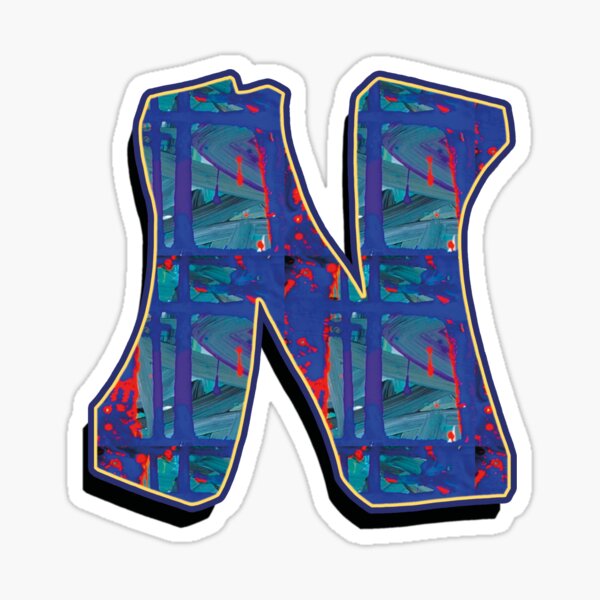 N - paintdrips Sticker