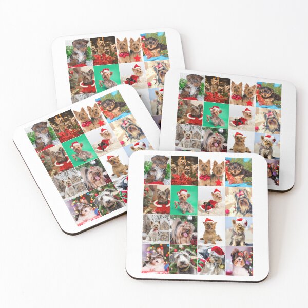Item preview, Little Yorkies Christmas Photo Collage designed and sold by ColorfulPrints.
