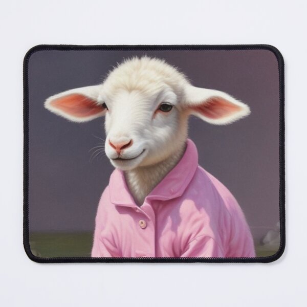 Item preview, Cute lamb in pink pyjamas designed and sold by GasconyPassion.