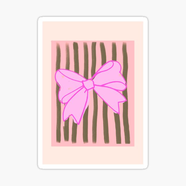 Artikel-Vorschau von Rosa Schleife mit Girly-Muster, designt und verkauft von bowsbotanicals.