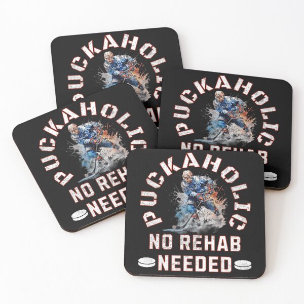Item preview, Puckaholic No Rehab Needed Funny Hockey Quote designed and sold by ZeptepiTrends.