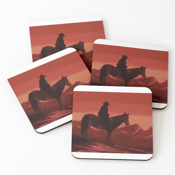 Item preview, Cowboy in western mountains designed and sold by elorchid.art.