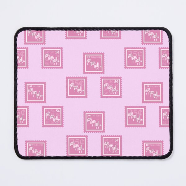 Item preview, ASL | Pink & White Stamps | College American Sign Language Major | Deaf Communication Graduate School Class | Interpreter Job | University Degree Minor | StampHeed 005 designed and sold by StampHeed.