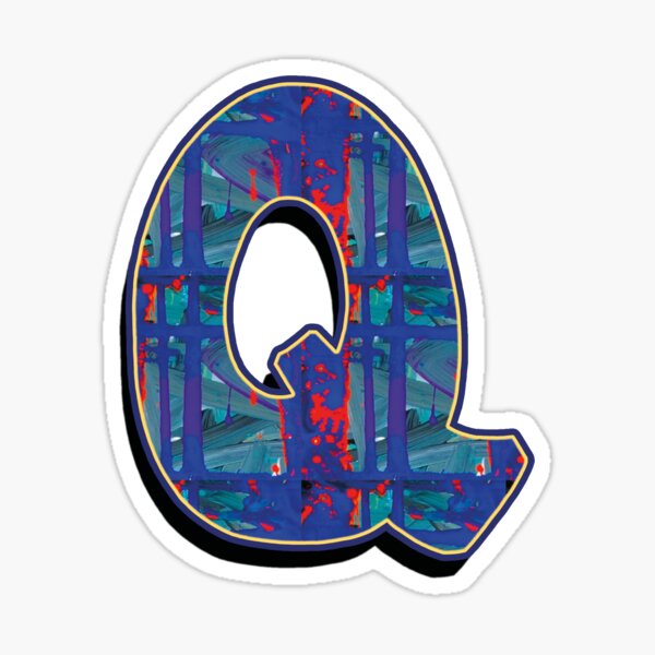 Q - paintdrips Sticker