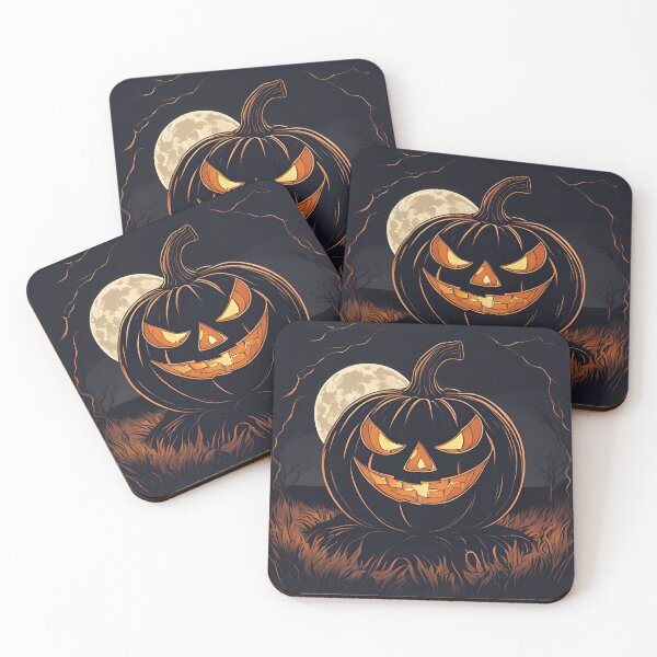 Item preview, Glowing Pumpkin with Moon - Spooky Halloween Design, funny, gifts, autumn, pumpkin,  designed and sold by Ewelina  Niemiec.
