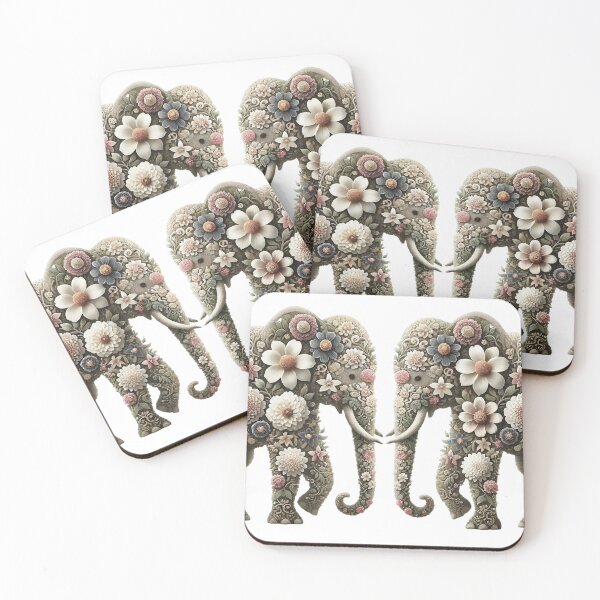Item preview, Elephants in Bloom designed and sold by prkpuriku.