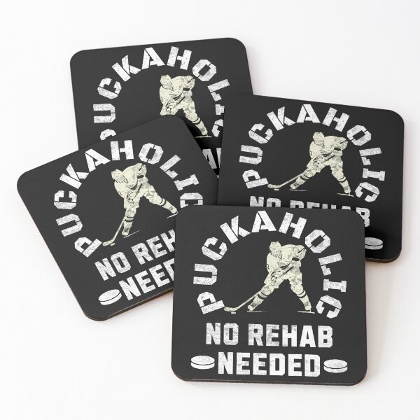 Item preview, Puckaholic No Rehab Needed Funny Hockey Quote designed and sold by ZeptepiTrends.