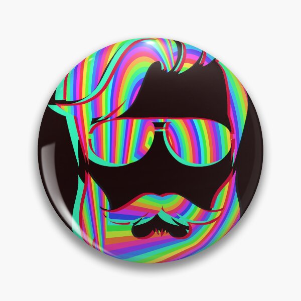 Item preview, 3D hipster with beard. Holo glitch effect designed and sold by navarraspain.