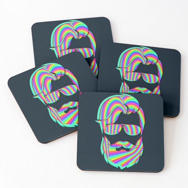 Item preview, 3D hipster with beard. Holo glitch effect designed and sold by navarraspain.
