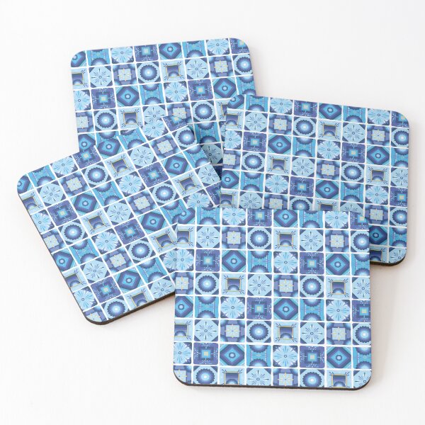 Item preview, Blue Mediterranean inspired Tile pattern designed and sold by Leahvco.