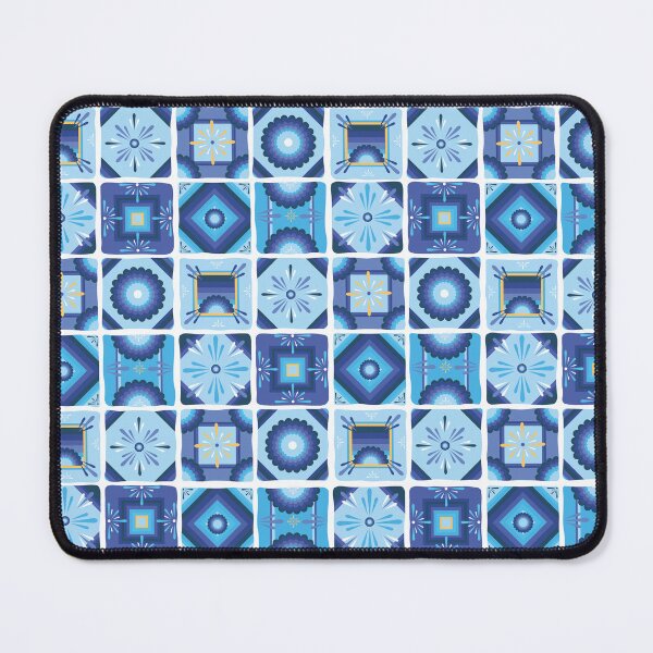 Item preview, Blue Mediterranean inspired Tile pattern designed and sold by Leahvco.