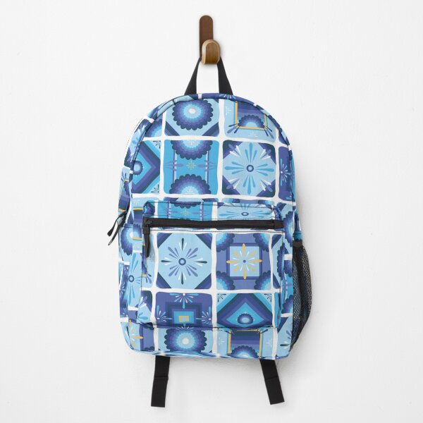 Item preview, Blue Mediterranean inspired Tile pattern designed and sold by Leahvco.