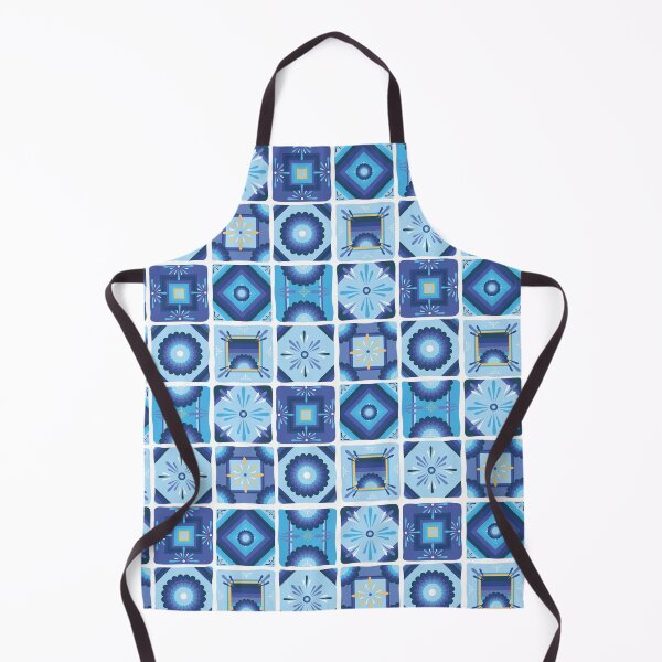 Item preview, Blue Mediterranean inspired Tile pattern designed and sold by Leahvco.