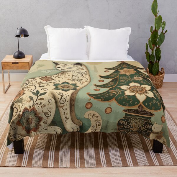 Item preview, Vintage Christmas Chinoiserie Toile designed and sold by BioscorDesigns.