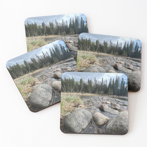 Item preview, Pause at the river within the boreal forest designed and sold by Pasqua-Prints.