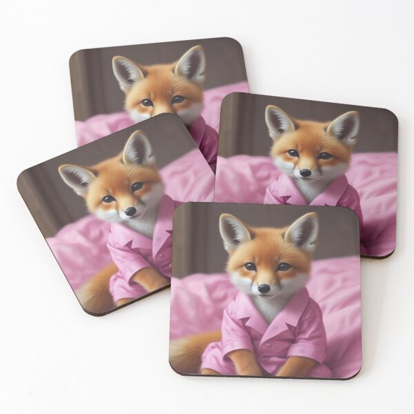 Item preview, Cute fox in pink pyjamas designed and sold by GasconyPassion.