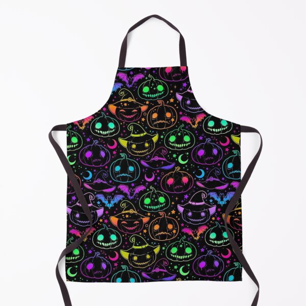 Item preview, Neon Halloween Jack-O'-Lantern Pattern designed and sold by ChainsArt.