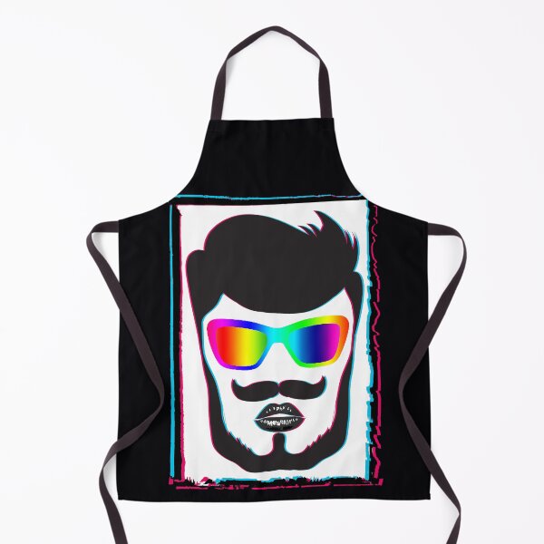 Item preview, LGBTQ of 3D hipster with beard. Holo glitch effect designed and sold by navarraspain.