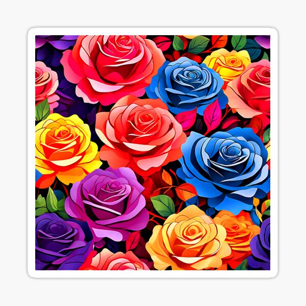Item preview, Rainbow-colored roses designed and sold by Tchoice.