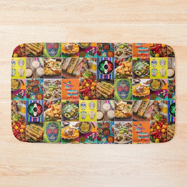 Item preview, Festive Mexican Food Photo Collage designed and sold by ColorfulPrints.
