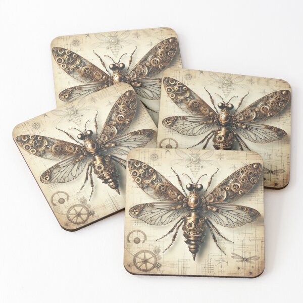 Item preview, fantasy steampunk creatures with metal wings designed and sold by Dominika Farkašová.