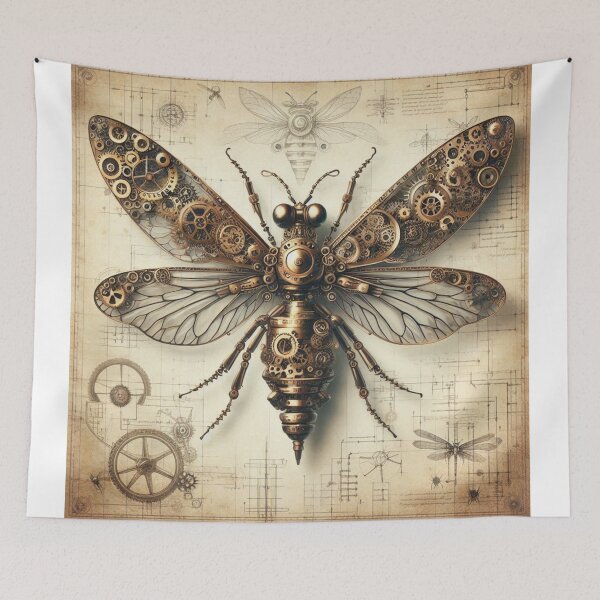 Item preview, fantasy steampunk creatures with metal wings designed and sold by Dominika Farkašová.