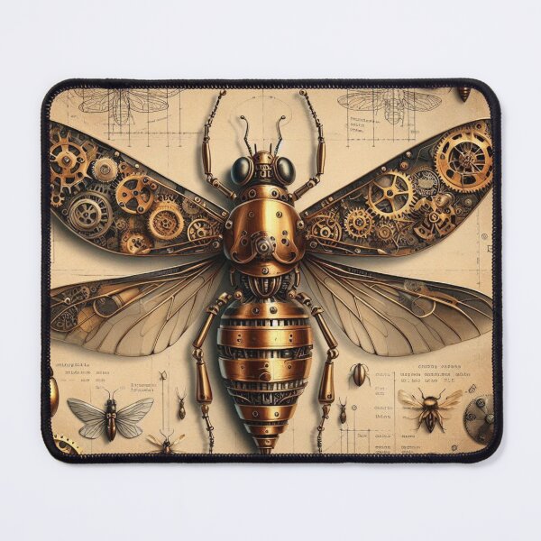 Item preview, hand drawn blueprints of mechanical bugs designed and sold by Dominika Farkašová.