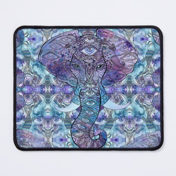 Item preview, Elephant with Eye Decoration Kaleidoscope Tile designed and sold by FlutterKatArts.