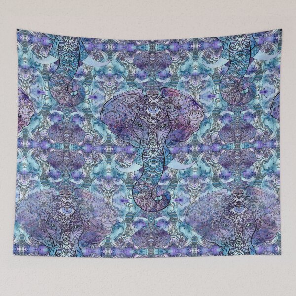 Item preview, Elephant with Eye Decoration Kaleidoscope Tile designed and sold by FlutterKatArts.