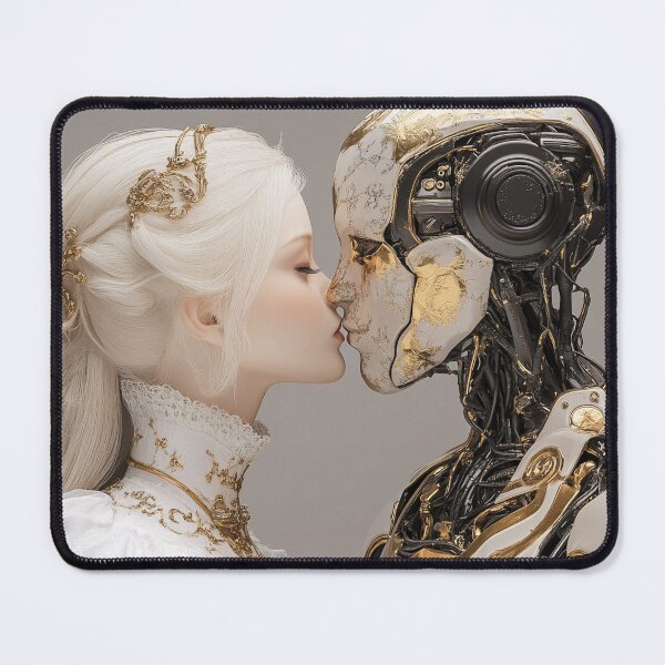 Item preview, Rococo & AI: A Kiss of Timeless Love (Silver I) designed and sold by DeenaZoeyFusion.