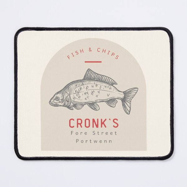 Item preview, Doc Martin Cronk's Fish & Chips Portwenn Port Isaac Cornwall Dark designed and sold by SonnyBoyDesigns.