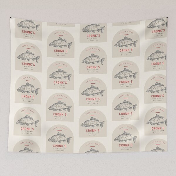 Item preview, Doc Martin Cronk's Fish & Chips Portwenn Port Isaac Cornwall Dark designed and sold by SonnyBoyDesigns.