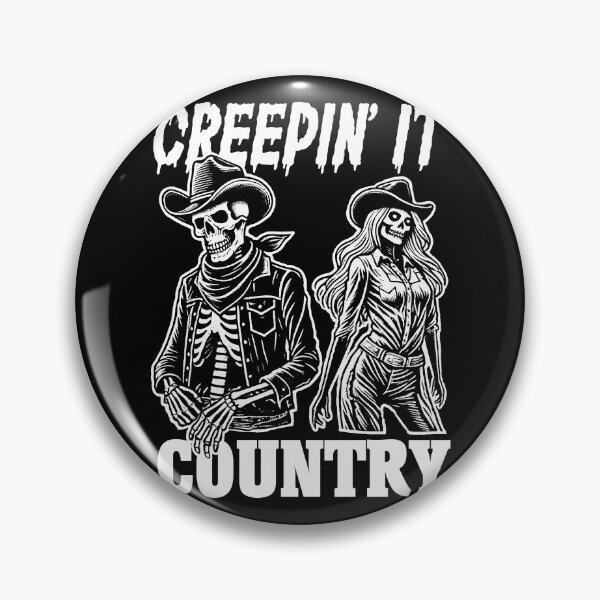 Item preview, Creepin' It Country Cowboy Skeleton Cowgirl Ghost Spooky Western designed and sold by Victor Shadehorn.