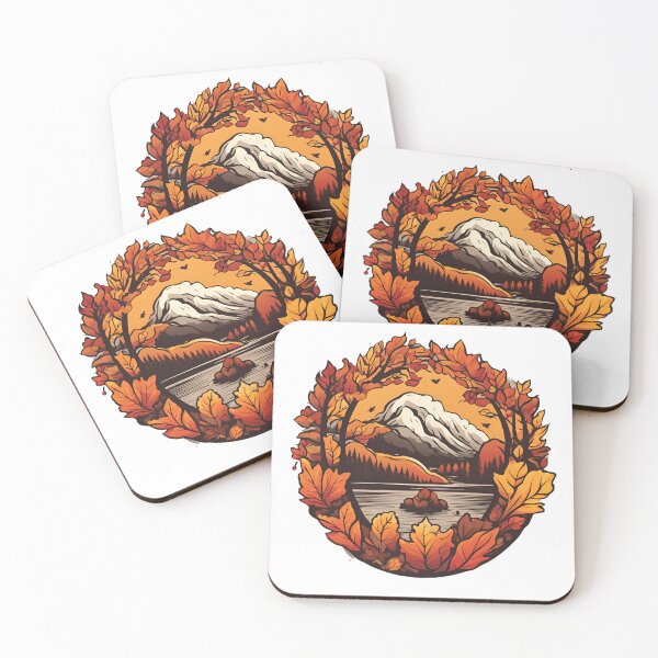 Item preview, Mountains and Autumn Leaves Logo - Fall Design, autumn, funny, gifts,  designed and sold by Ewelina  Niemiec.