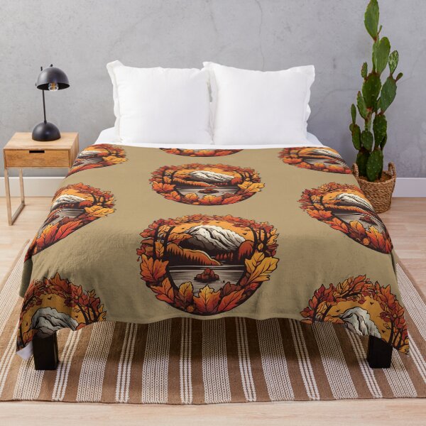 Item preview, Mountains and Autumn Leaves Logo - Fall Design, autumn, funny, gifts, designed and sold by Ewelina Niemiec.