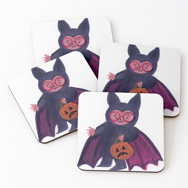 Item preview, Cute Halloween Bat Costume Illustration – Adorable Spooky Bat Child Art by Jemma Jamie Skidmore designed and sold by Jemma Jamie Skidmore.