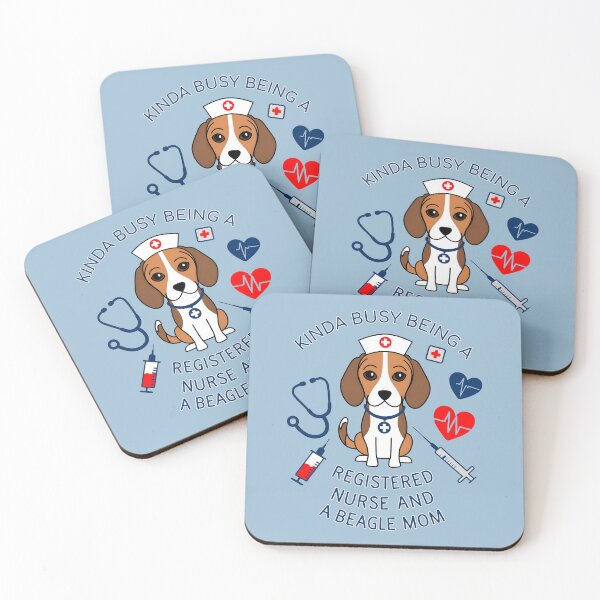 Item preview, Kinda Busy Being a Registered Nurse and a Beagle Mom - Cute Beagle Nurse Design designed and sold by brindled.