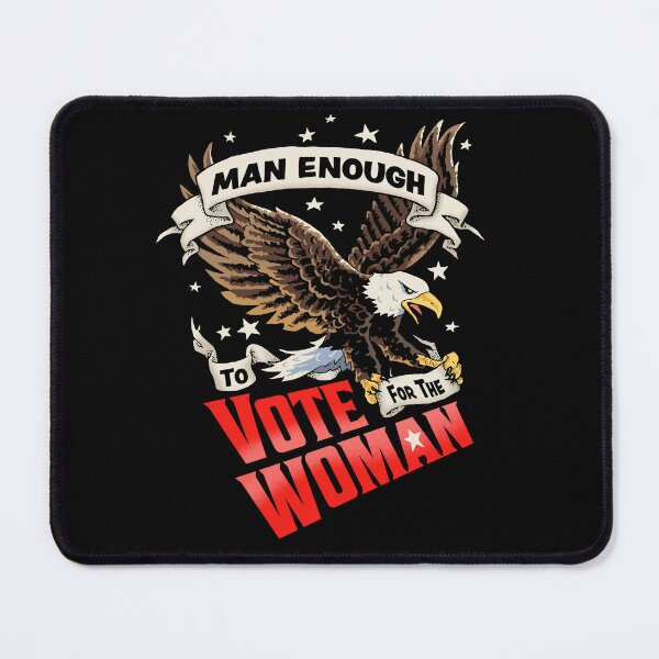 Aperçu de l'œuvre Un homme assez fort pour voter pour la femme, Kamala Harris Eagle créée et vendue par Ben Walker-Storey.