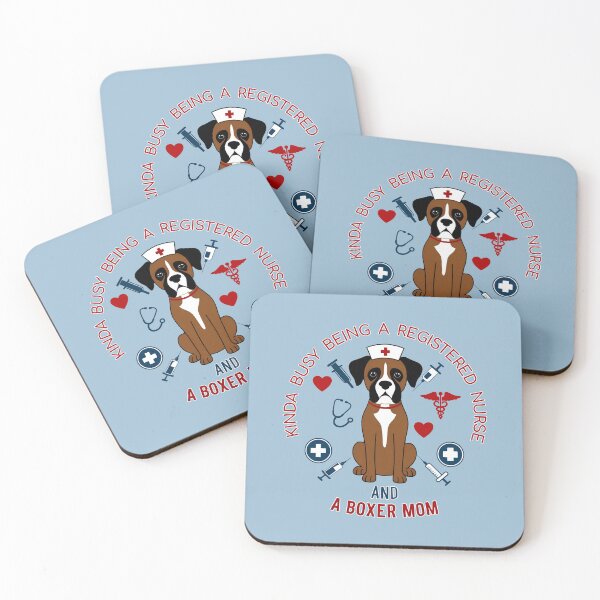 Item preview, Kinda Busy Being a Registered Nurse and a Boxer Mom - Cute Boxer Nurse Design designed and sold by brindled.