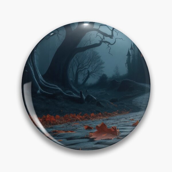 Item preview,  Halloween Dark Castle in the night  Halloween gloomy landscape  Halloween at night designed and sold by Expressions-Sel.
