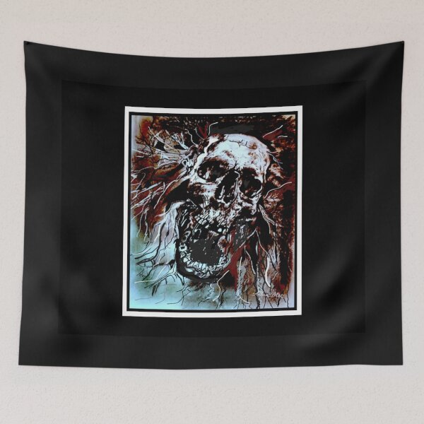 Item preview, An artistically drawn creepy skull for all you Halloweenies out there. designed and sold by AllansArts.