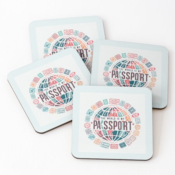 Item preview, The World Is My Passport | Passport Stamp Design designed and sold by CreationbyNiki.