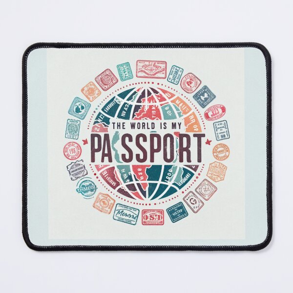 Item preview, The World Is My Passport | Passport Stamp Design designed and sold by CreationbyNiki.