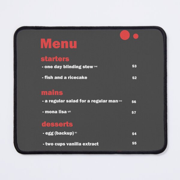 Item preview, meme menu designed and sold by dogfish-art.