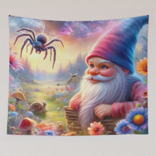 Item preview, halloween magical dwarf with spider with spider web halloween magic landscape Halloween Pumpkin designed and sold by Expressions-Sel.