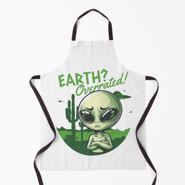 Item preview, EARTH OVERRATED - GREEN ALIEN designed and sold by justyna-s28.