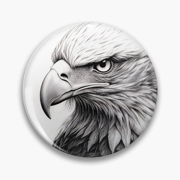 Item preview, Pencil drawn Bald Eagle High Quality Black and White Design designed and sold by Pencil-Art.