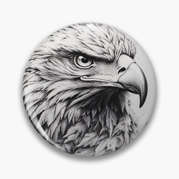 Item preview, Pencil drawn Bald Eagle High Quality Black and White Design designed and sold by Pencil-Art.